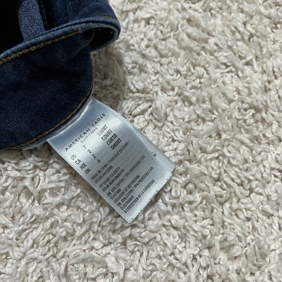 American Eagle Size 2 Short Dark Wash Distressed High Rise Jegging Skinny Jeans - Picture 6 of 6